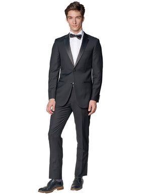 Black Notch Wool Tuxedo-The Suit Spot