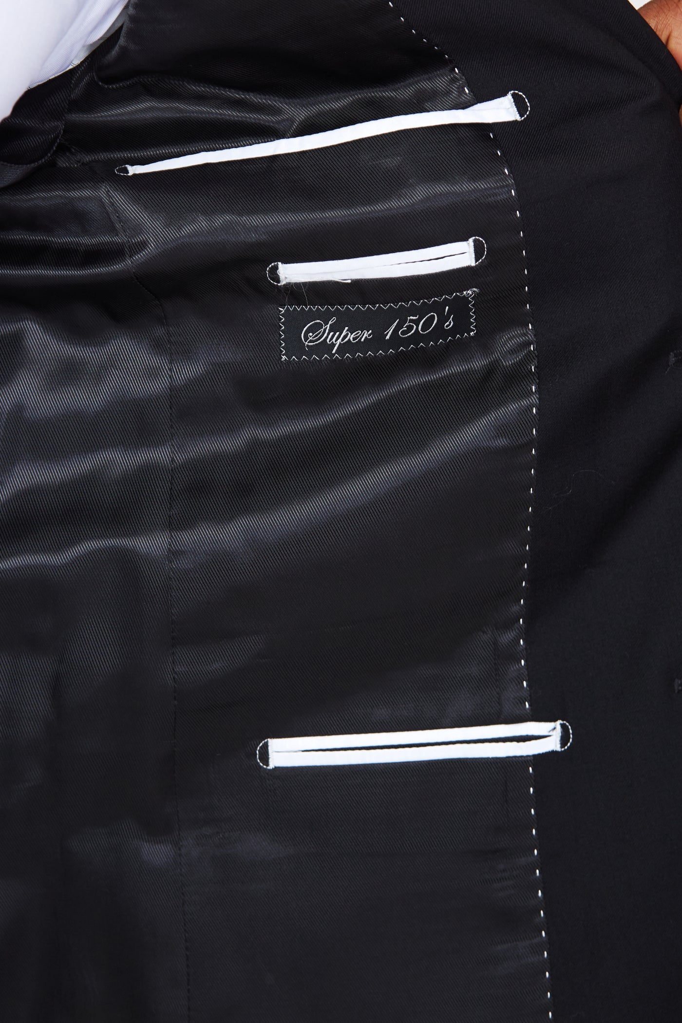 Black Peak Lapel Wool Tuxedo-The Suit Spot