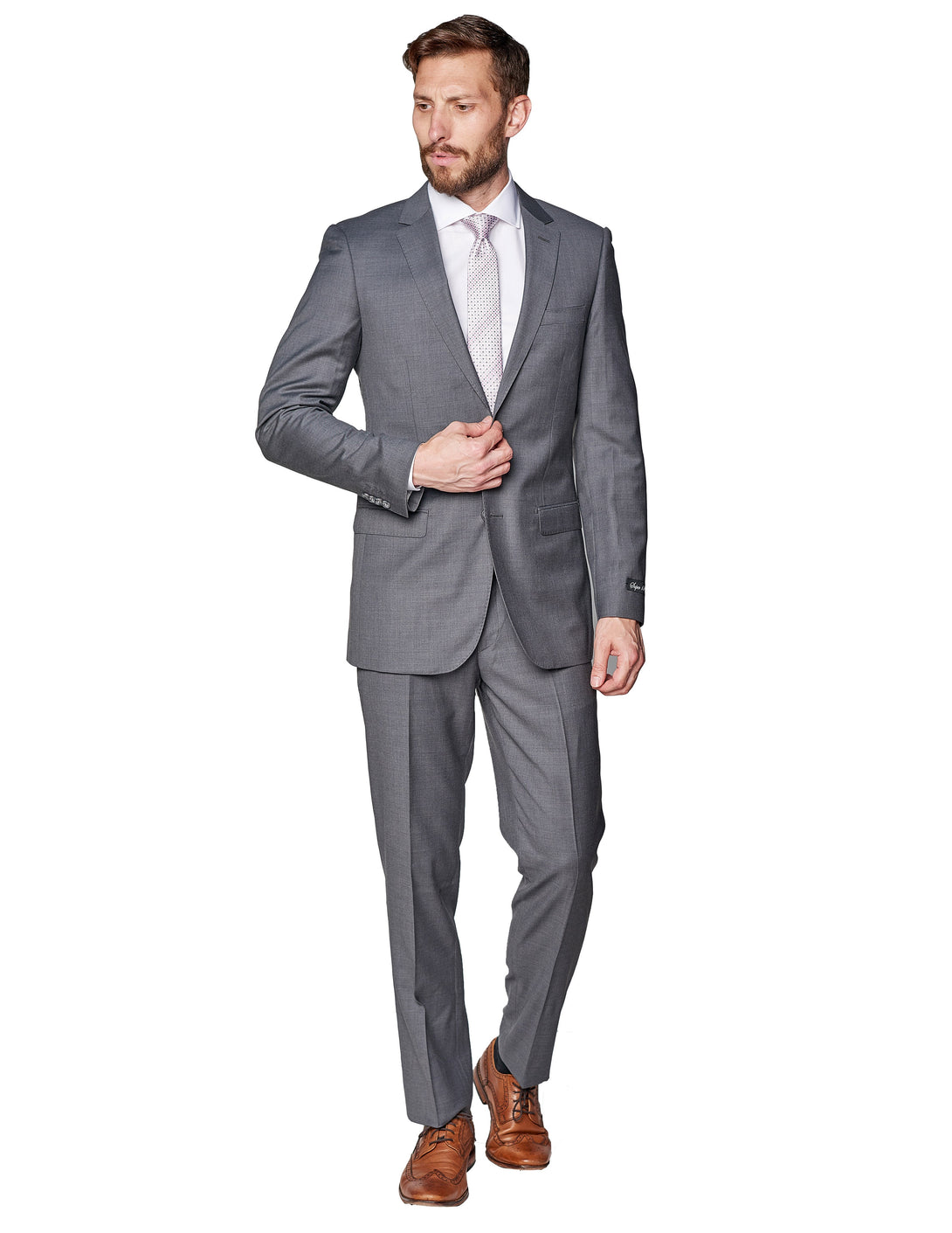 Medium Grey Super 150's Wool Suit-The Suit Spot