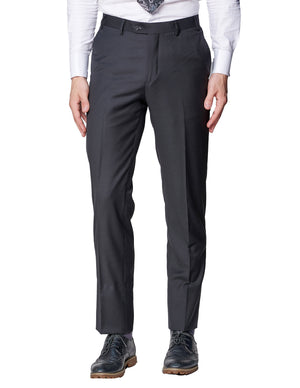 Black 100% Wool Pants-The Suit Spot