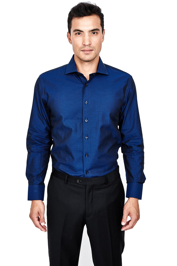 Navy Blue Cotton Shirt