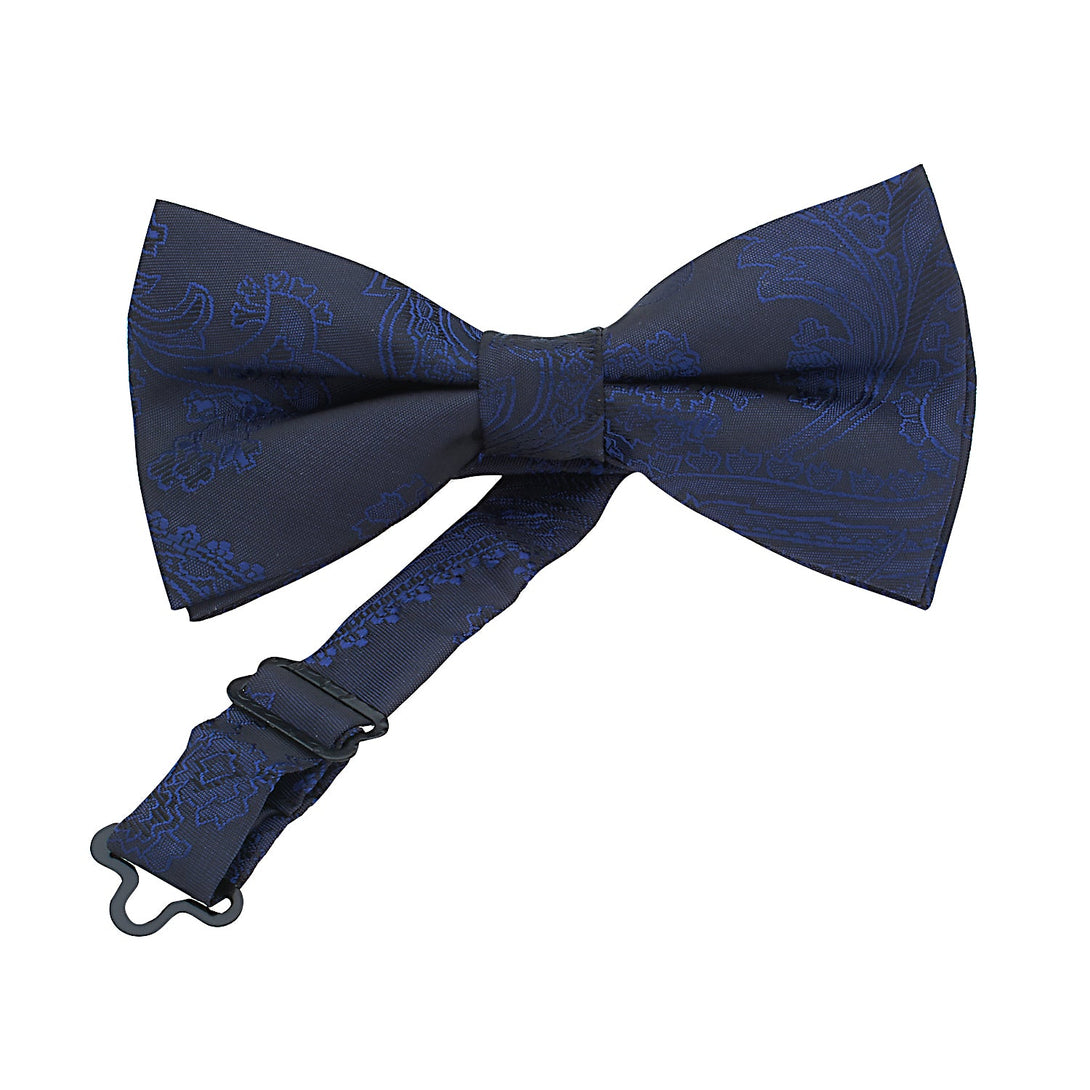 Navy Paisley Bowtie-The Suit Spot-Wedding Suits-Wedding Tuxedos-Groomsmen Suits-Groomsmen Tuxedos-Slim Fit Suits-Slim Fit Tuxedos-Online wedding suits