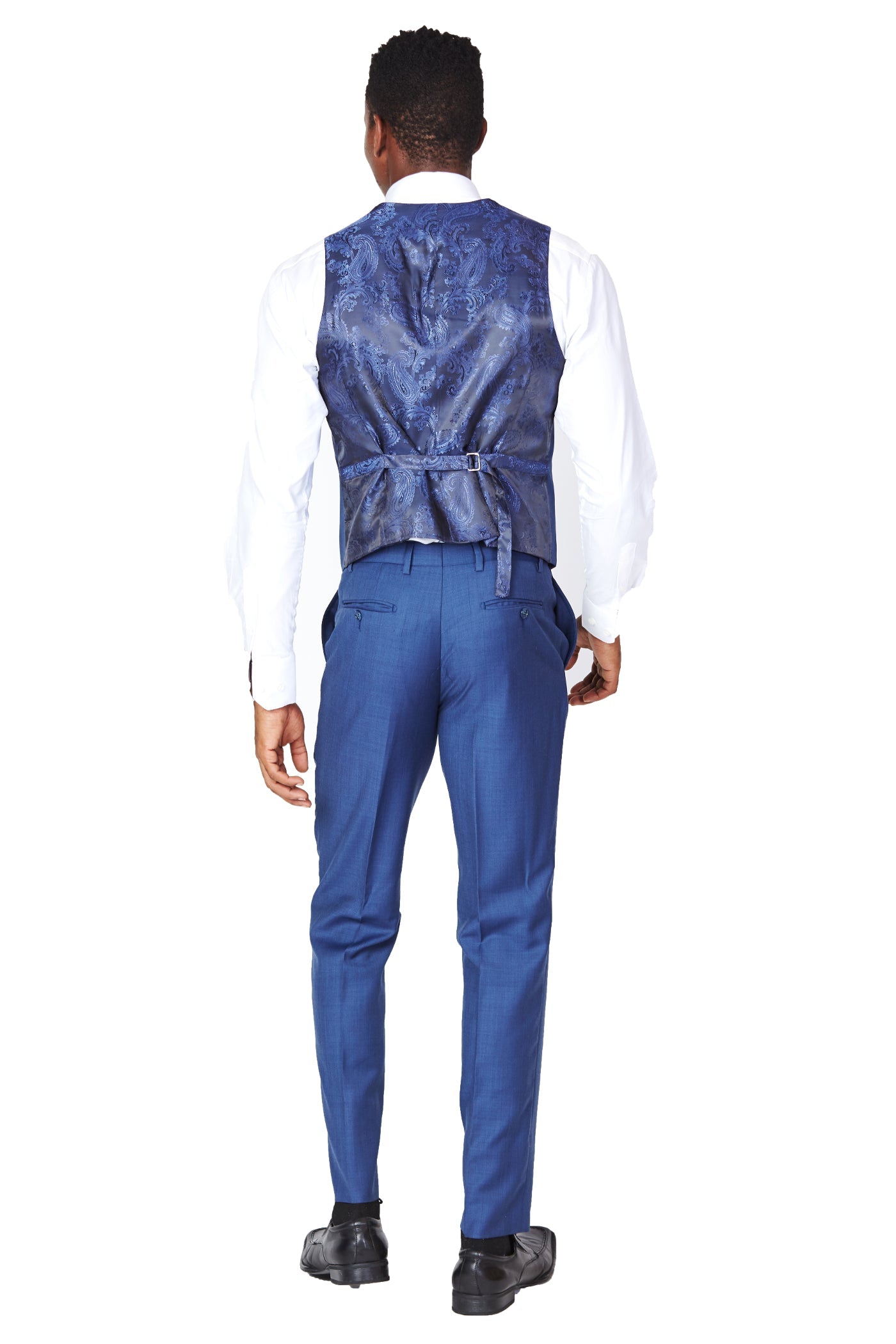 Beautiful Blue 100% Wool Vest-The Suit Spot