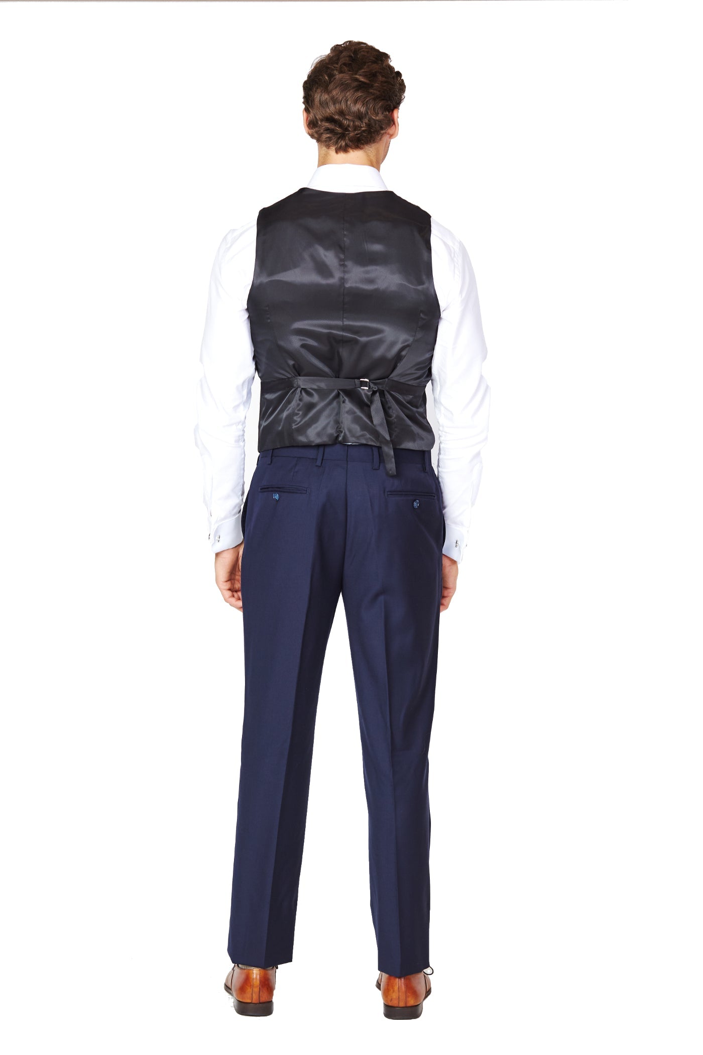 Low Cut Black Wool Vest-The Suit Spot-Wedding Suits-Wedding Tuxedos-Groomsmen Suits-Groomsmen Tuxedos-Slim Fit Suits-Slim Fit Tuxedos-Online wedding suits