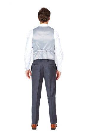 Medium Grey 100% Wool Vest-The Suit Spot