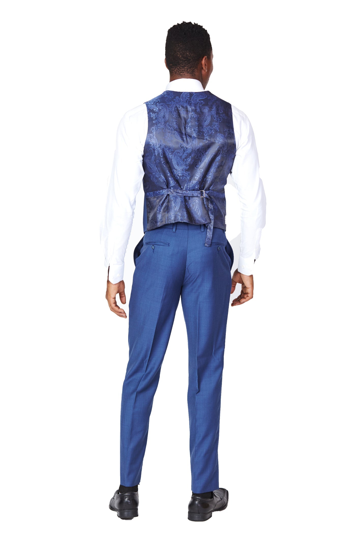 Royal Blue Wool Vest-The Suit Spot