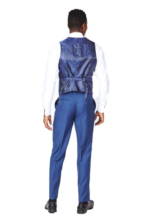 Royal Blue Wool Vest-The Suit Spot